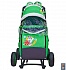 Санки-коляска Snow Galaxy City-2-1, дизайн - Серый Зайка на зелёном, на больших надувных колёсах, сумка и варежки  - миниатюра №2